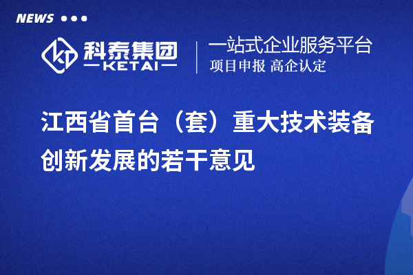 江西省首臺套補(bǔ)貼政策，單個企業(yè)累計補(bǔ)貼不超過100萬元