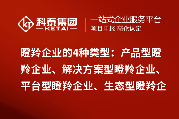 瞪羚企業(yè)的4種類型：產(chǎn)品型瞪羚企業(yè)、解決方案型瞪羚企業(yè)、平臺型瞪羚企業(yè)、生態(tài)型瞪羚企業(yè)