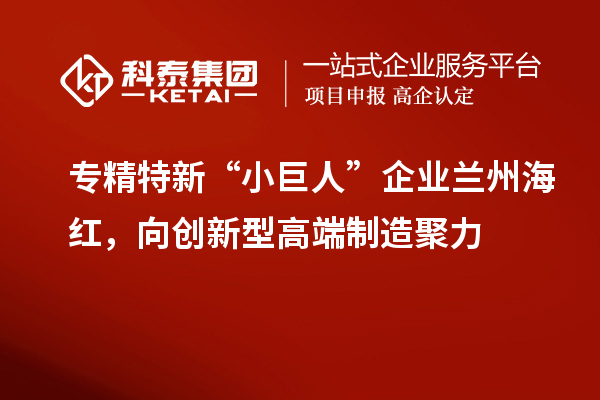 專精特新“小巨人”企業(yè)蘭州海紅，向創(chuàng)新型高端制造聚力