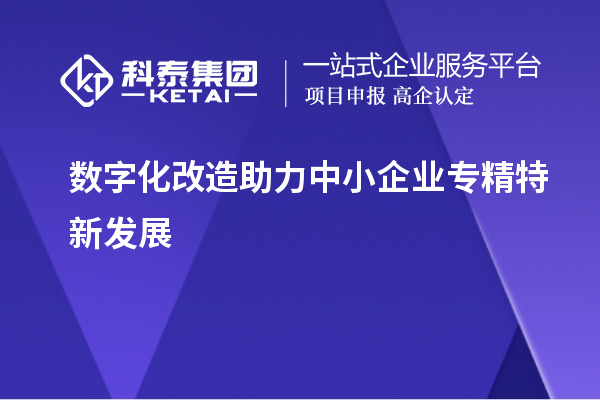 數字化改造助力中小企業(yè)專精特新發(fā)展