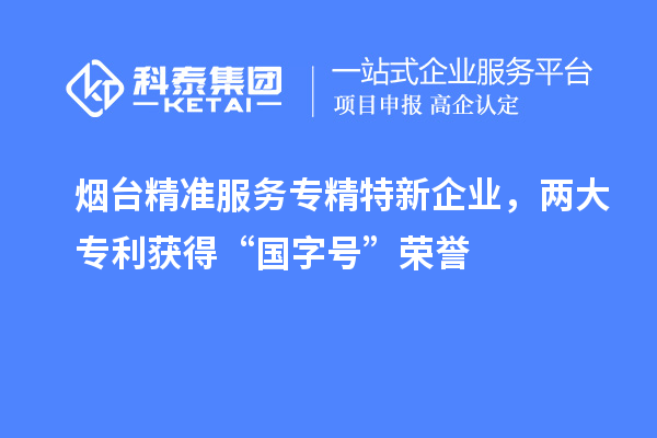 煙臺精準服務專精特新企業(yè)，兩大專利獲得“國字號”榮譽