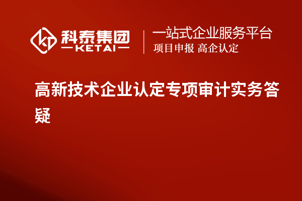 高新技術(shù)企業(yè)認(rèn)定專項審計實務(wù)答疑