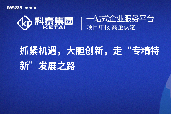抓緊機(jī)遇，大膽創(chuàng)新，走“專精特新”發(fā)展之路