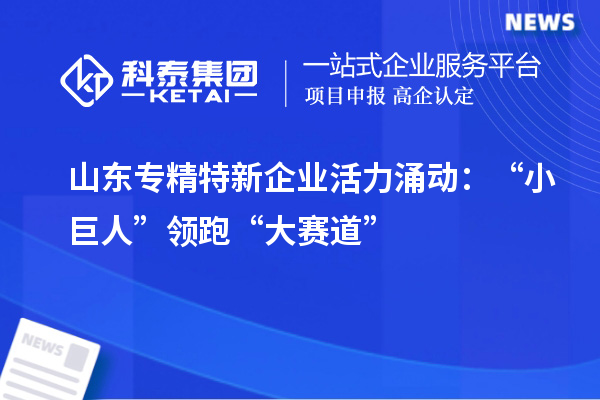 山東專精特新企業(yè)活力涌動：“小巨人”領跑“大賽道”