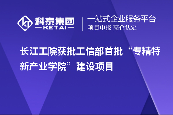 長江工院獲批工信部首批“專精特新產(chǎn)業(yè)學(xué)院”建設(shè)項(xiàng)目