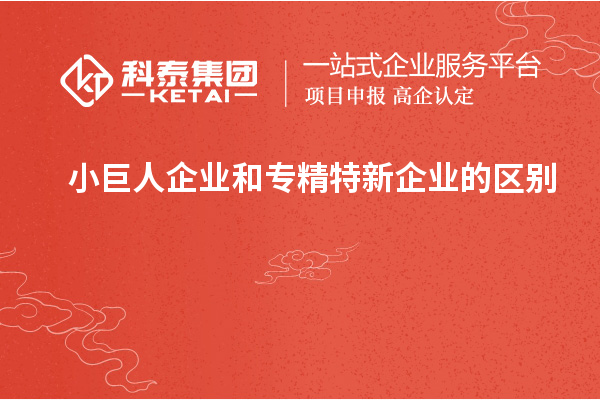 小巨人企業(yè)和專(zhuān)精特新企業(yè)的區(qū)別