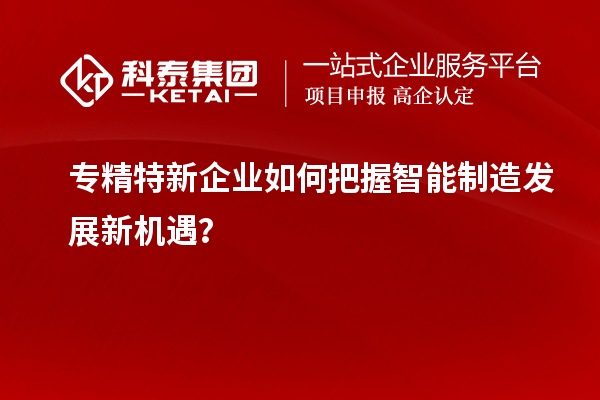 專精特新企業(yè)如何把握智能制造發(fā)展新機(jī)遇？