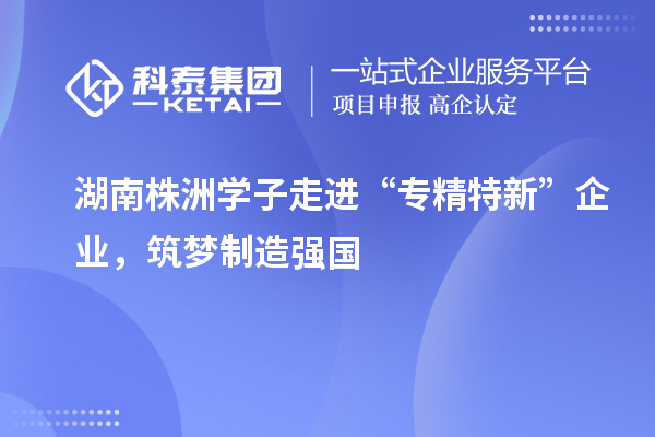 湖南株洲學子走進“專精特新” 企業(yè)，筑夢制造強國