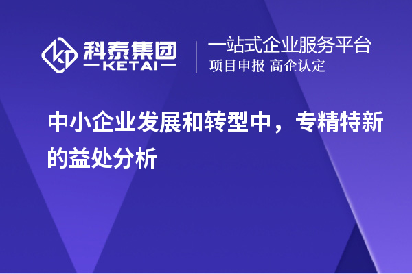 中小企業(yè)發(fā)展和轉(zhuǎn)型中，專精特新的益處分析		 		