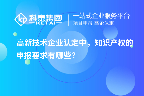 高新技術(shù)企業(yè)認(rèn)定中，知識(shí)產(chǎn)權(quán)的申報(bào)要求有哪些？