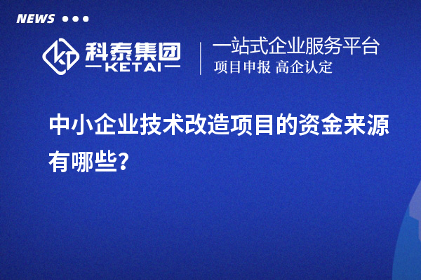 中小企業(yè)技術(shù)改造項目的資金來源有哪些？