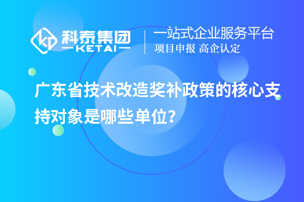 廣東省技術(shù)改造獎補(bǔ)政策的核心支持對象是哪些單位？