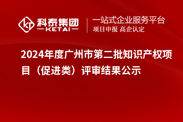 2024年度廣州市第二批知識產(chǎn)權(quán)項目（促進類）評審結(jié)果公示