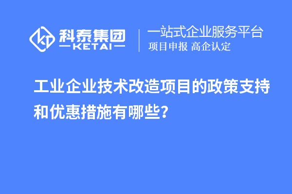 工業(yè)企業(yè)技術(shù)改造項(xiàng)目的政策支持和優(yōu)惠措施有哪些？