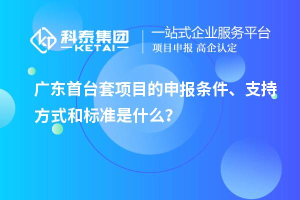 廣東首臺套項目的申報條件、支持方式和標(biāo)準(zhǔn)是什么？