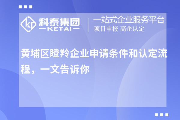 黃埔區(qū)瞪羚企業(yè)申請(qǐng)條件和認(rèn)定流程，一文告訴你