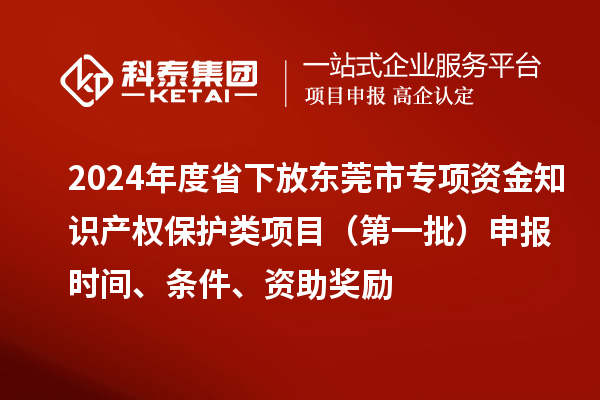 2024年度省下放東莞市專項資金知識產(chǎn)權(quán)保護類項目（第一批）申報時間、條件、資助獎勵