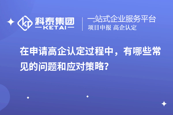 在申請(qǐng)高企認(rèn)定過程中，有哪些常見的問題和應(yīng)對(duì)策略？