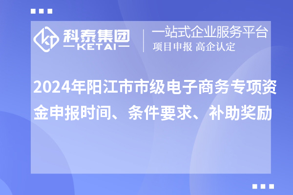 2024年陽江市市級電子商務(wù)專項資金申報時間、條件要求、補(bǔ)助獎勵