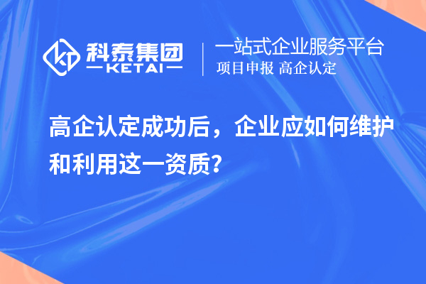 高企認定成功后，企業(yè)應如何維護和利用這一資質？