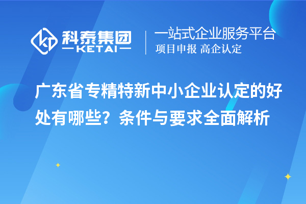 廣東省專精特新中小企業(yè)認定的好處有哪些？條件與要求全面解析