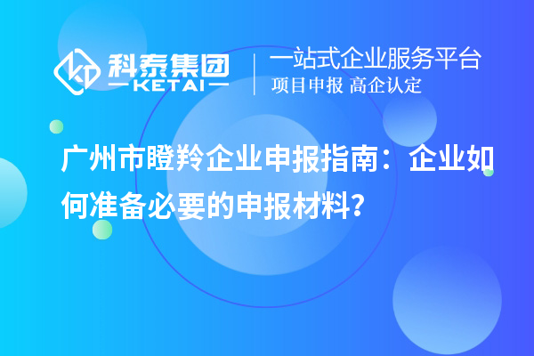 廣州市瞪羚企業(yè)申報指南：企業(yè)如何準備必要的申報材料？