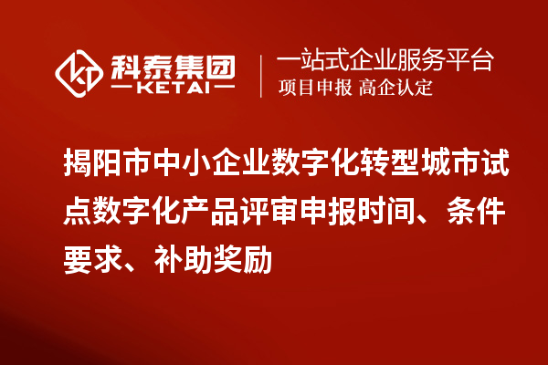 揭陽市中小企業(yè)數(shù)字化轉(zhuǎn)型城市試點數(shù)字化產(chǎn)品評審申報時間、條件要求、補助獎勵