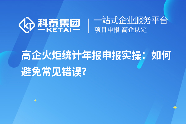 高企火炬統(tǒng)計(jì)年報(bào)申報(bào)實(shí)操：如何避免常見錯(cuò)誤？