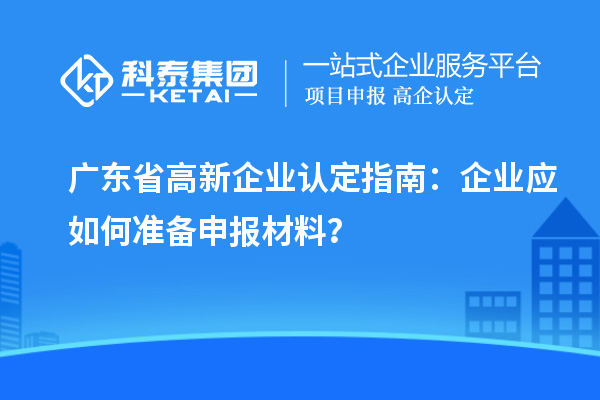 廣東省高新企業(yè)認(rèn)定指南：企業(yè)應(yīng)如何準(zhǔn)備申報(bào)材料？