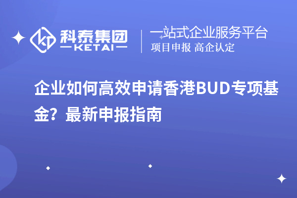 企業(yè)如何高效申請(qǐng)香港BUD專項(xiàng)基金？最新申報(bào)指南