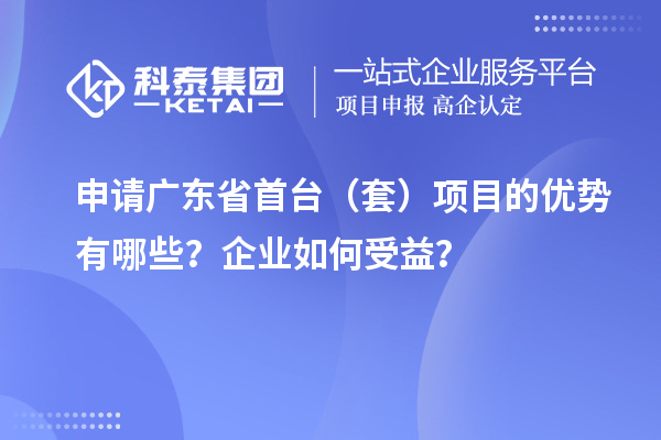 申請廣東省首臺（套）項目的優(yōu)勢有哪些？企業(yè)如何受益？