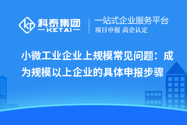 小微工業(yè)企業(yè)上規(guī)模常見(jiàn)問(wèn)題：成為規(guī)模以上企業(yè)的具體申報(bào)步驟