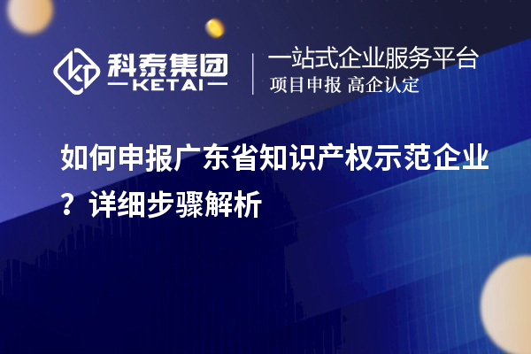 如何申報廣東省知識產(chǎn)權(quán)示范企業(yè)？詳細步驟解析