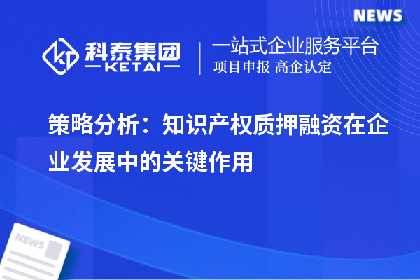 策略分析：知識產(chǎn)權(quán)質(zhì)押融資在企業(yè)發(fā)展中的關(guān)鍵作用