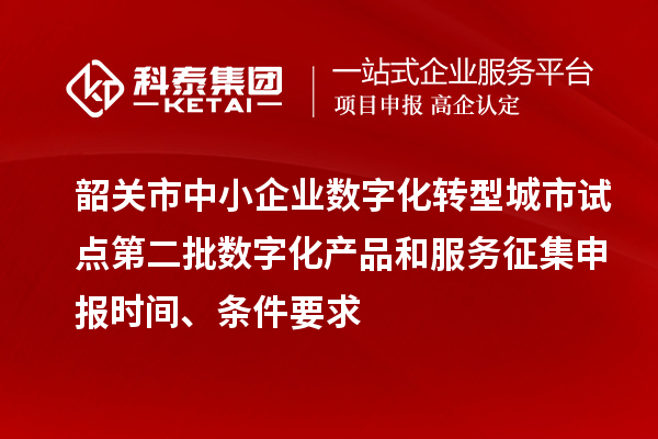 韶關市中小企業(yè)數(shù)字化轉型城市試點第二批數(shù)字化產(chǎn)品和服務征集申報時間、條件要求