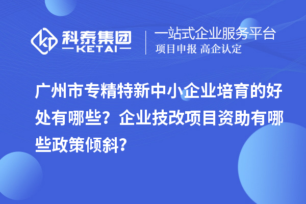 廣州市專精特新中小企業(yè)培育的好處有哪些？企業(yè)<a href=http://www.qiyeqqexmail.cn/fuwu/jishugaizao.html target=_blank class=infotextkey>技改</a>項目資助有哪些政策傾斜？