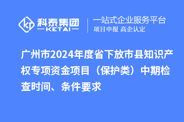 廣州市2024年度省下放市縣知識產(chǎn)權(quán)專項資金項目（保護(hù)類）中期檢查時間、條件要求