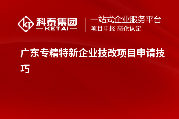 廣東專精特新企業(yè)技改項目申請技巧