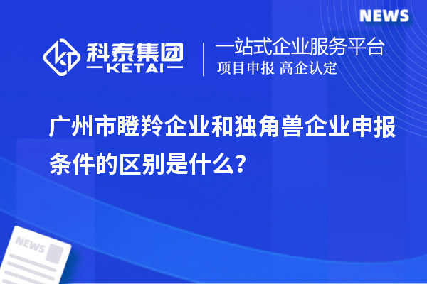 廣州市瞪羚企業(yè)和獨(dú)角獸企業(yè)申報(bào)條件的區(qū)別是什么？