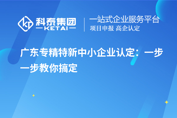 廣東專精特新中小企業(yè)認定：一步一步教你搞定