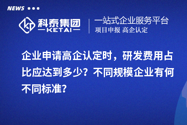 企業(yè)申請(qǐng)高企認(rèn)定時(shí)，研發(fā)費(fèi)用占比應(yīng)達(dá)到多少？不同規(guī)模企業(yè)有何不同標(biāo)準(zhǔn)？